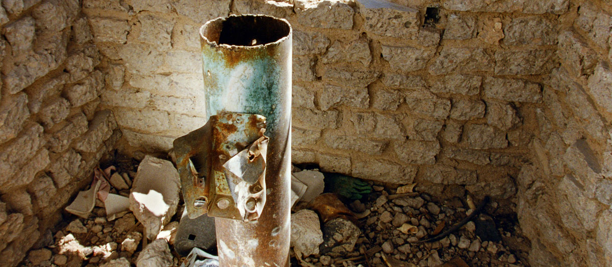 Abandoned groundwater wellhead in rural area. 