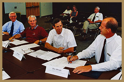 Groundwater Advisory Committee members at meeting.